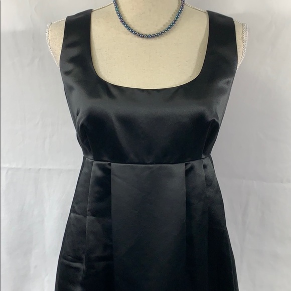 Michael Kors black satin empire dress with pockets - Picture 2 of 8